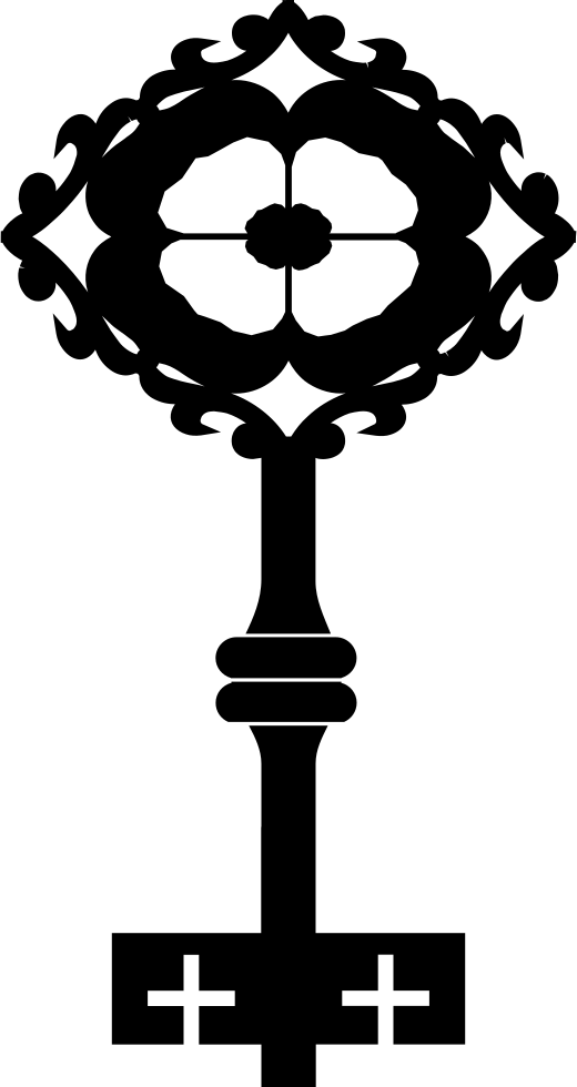 Old Key Design Like A Flower In A Rhombus Comments - Icon (520x980), Png Download