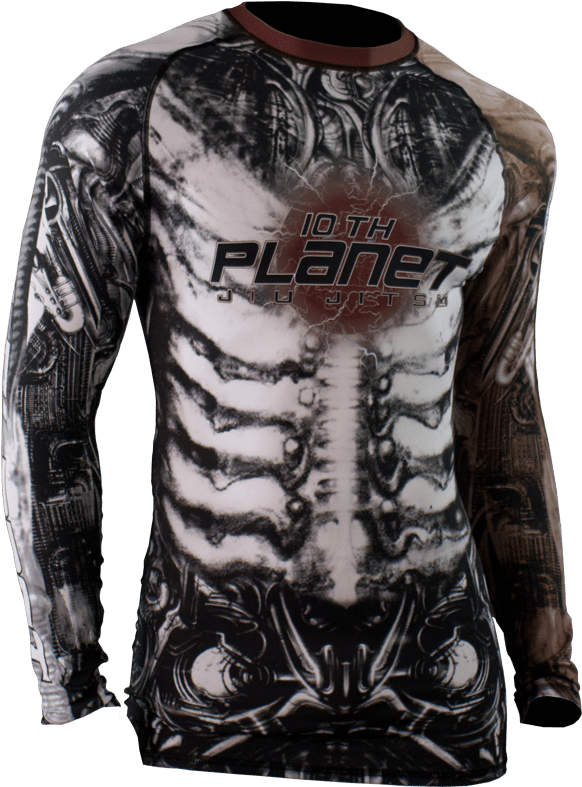 Alien Exoskeleton Ranked Rashguard Brown - Rash Guard (800x800), Png Download