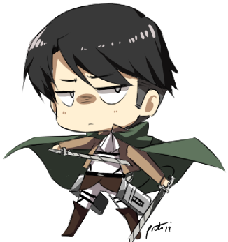 Chibi Levi By Radical Rhombus Xd-d6r0eax - Chibi Levi Png (350x350), Png Download