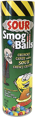 Toxic Waste Sour Smog Balls Candy Bank 9" - Toxic Waste Hazardously Sour Smog Balls (500x500), Png Download