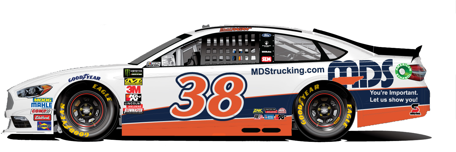Official Site Of Front Row Motorsports Team News Png - 38 Of David Ragan 2018 (1593x510), Png Download