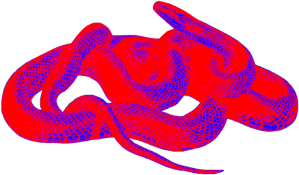 Vaporwave Transparent - Snake Aesthetic (500x294), Png Download