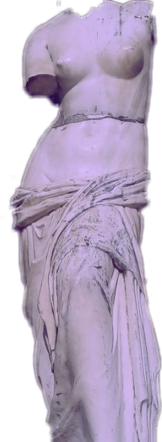 Vaporwave Aesthetic Freetoedit - Transparent Purple Vaporwave Statue (235x639), Png Download