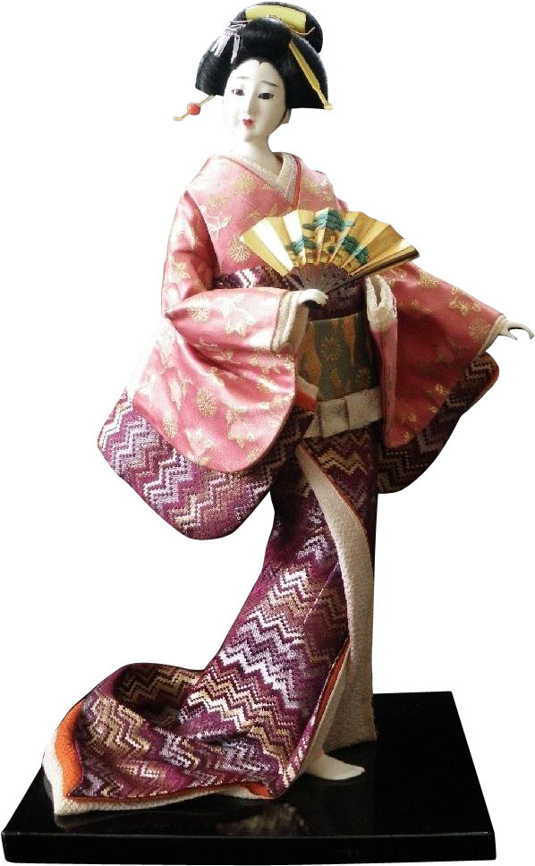 Japanese Transparent Geisha - Japanese Doll (967x967), Png Download