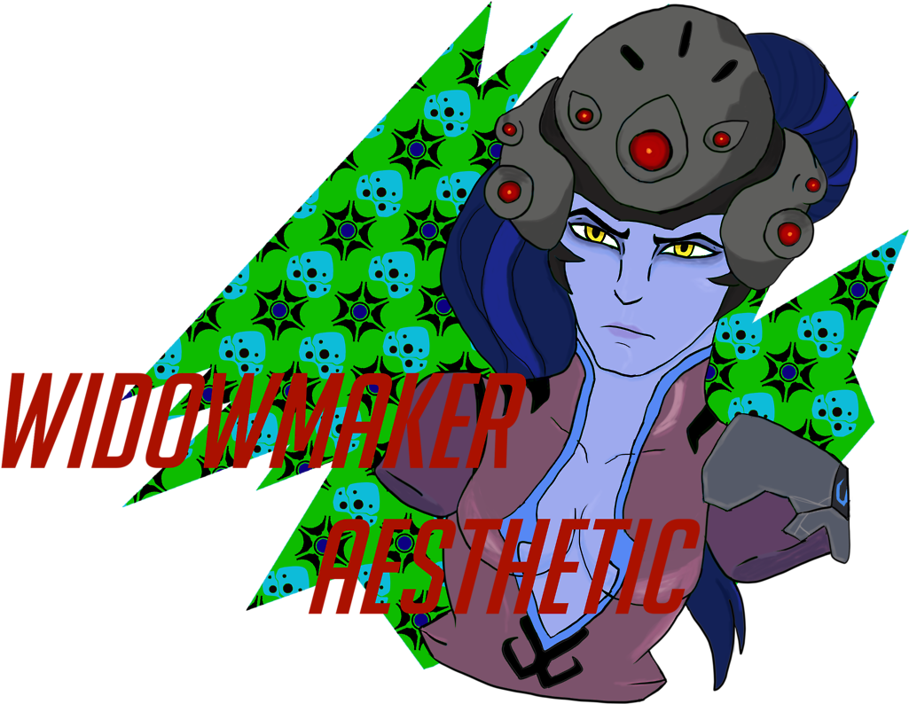 Widowmaker Aesthetic Watch Overwatch Floral Shoppe - Cartoon (1280x989), Png Download