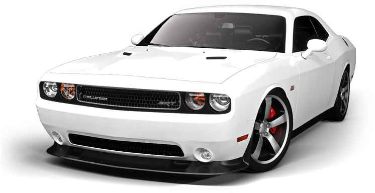Challenger Png Free Download - White Dodge Challenger Png (745x392), Png Download