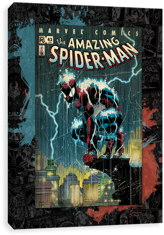 Spider-man Lightning - Romita Spider Man Cover (500x500), Png Download