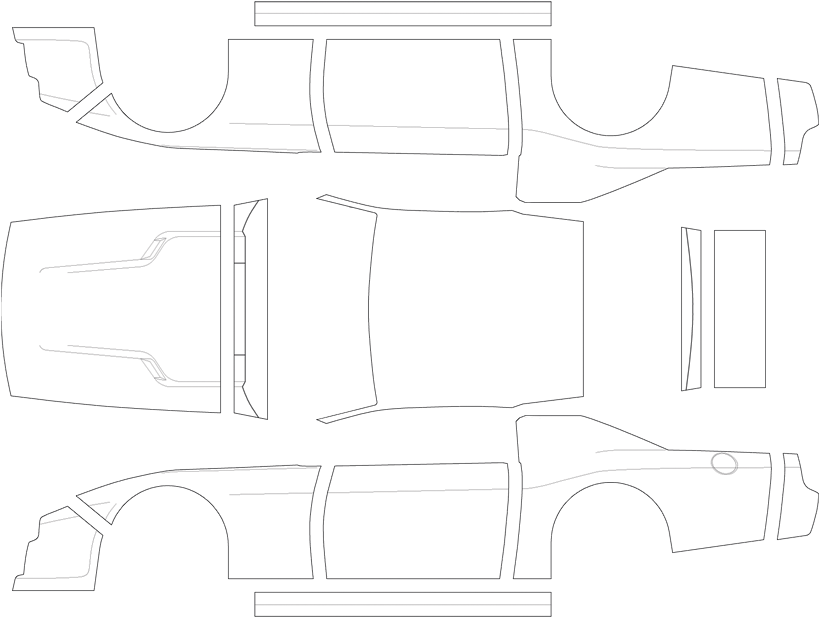 Dodge Challenger A-package - Arbodies Mustang Back (857x643), Png Download