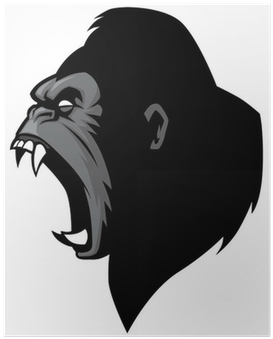 Roaring Gorilla (400x400), Png Download