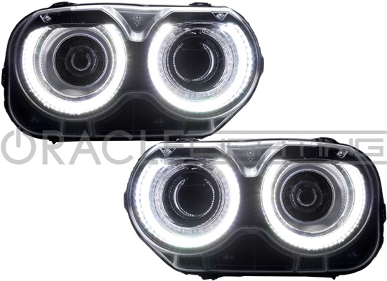 2015-2018 Dodge Challenger Sxt/rt/srt/hellcat Oracle - Dodge Challenger Headlight 2015 (560x421), Png Download