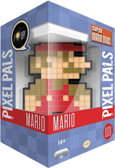 Mario Pixel Pals 8-bit Light Up Decoration - Pixel Pals Super Mario World Mario (600x600), Png Download