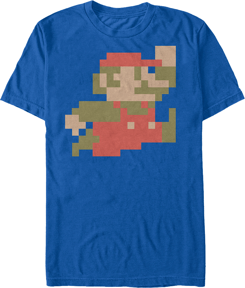 8-bit Mario Shirt - 8 Bit Mario (831x977), Png Download