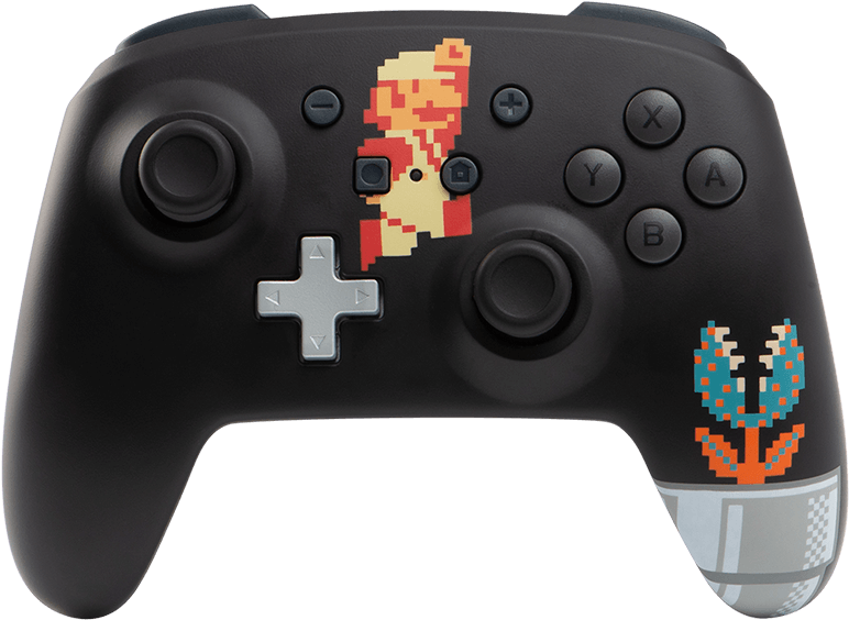 Controller , And An 8 Bit Mario Style Controller With - Wireless Gamecube Controller Switch (1000x563), Png Download