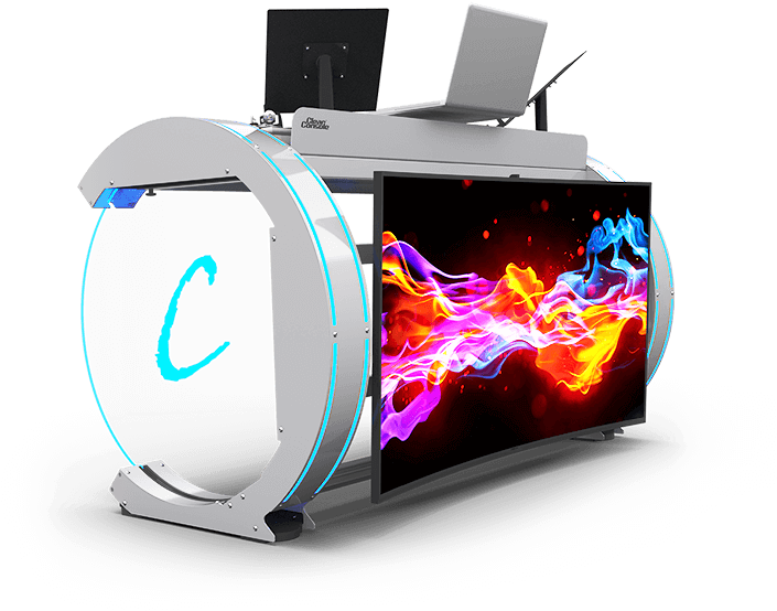 Portable, Modular, & Custom Dj Booths, Tables, & Stands - Clear Console Dj Booth (750x750), Png Download
