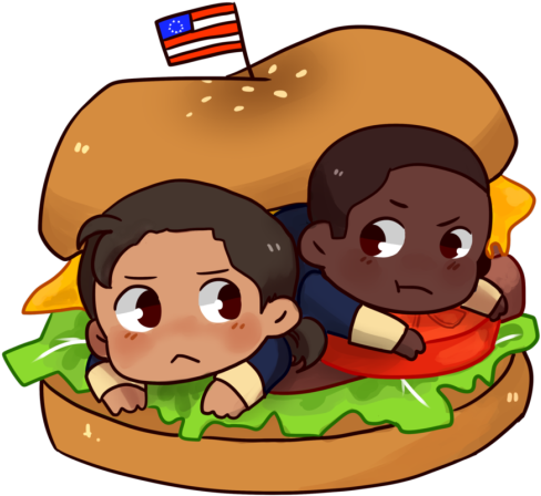 Hamilton Fanart Hamburr (500x500), Png Download