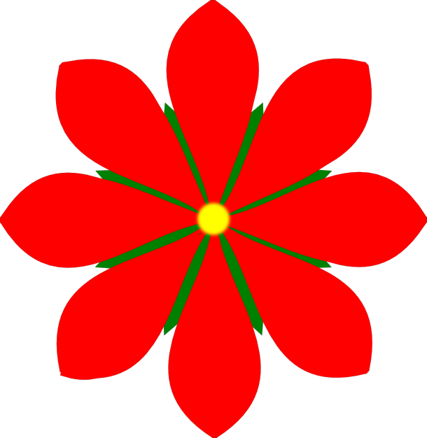 28 Collection Of 8 Petal Flower Clipart - Describing A Building Architecture (610x626), Png Download