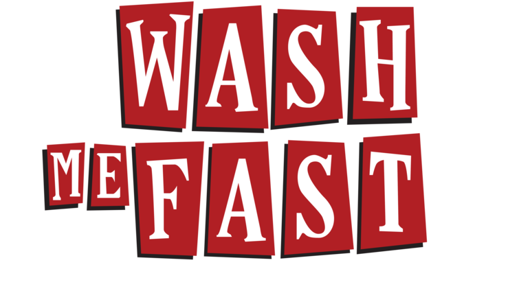 Logo O- White Swoosh - Wash Me Fast (1000x563), Png Download