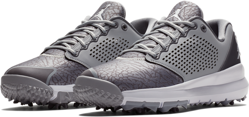 The Swoosh Is At It Again - Air Jordan Trainer Golf Shoes (859x448), Png Download