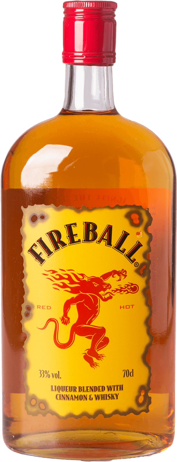 Online Fireball Cinnamon Whiskey Download - Fireball Liqueur Cinnamon Whisky Liqueur 50cl (230x600), Png Download