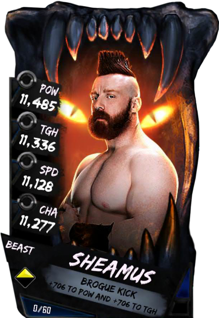 Sheamus S4 16 Beast - Wwe Supercard Beast Cards (733x1158), Png Download