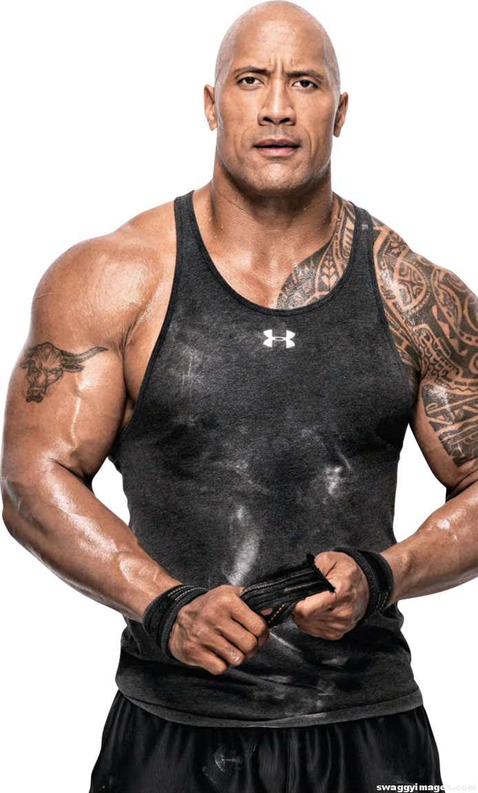 Download - Otot Dwayne Johnson Bodybuilding (694x1151), Png Download