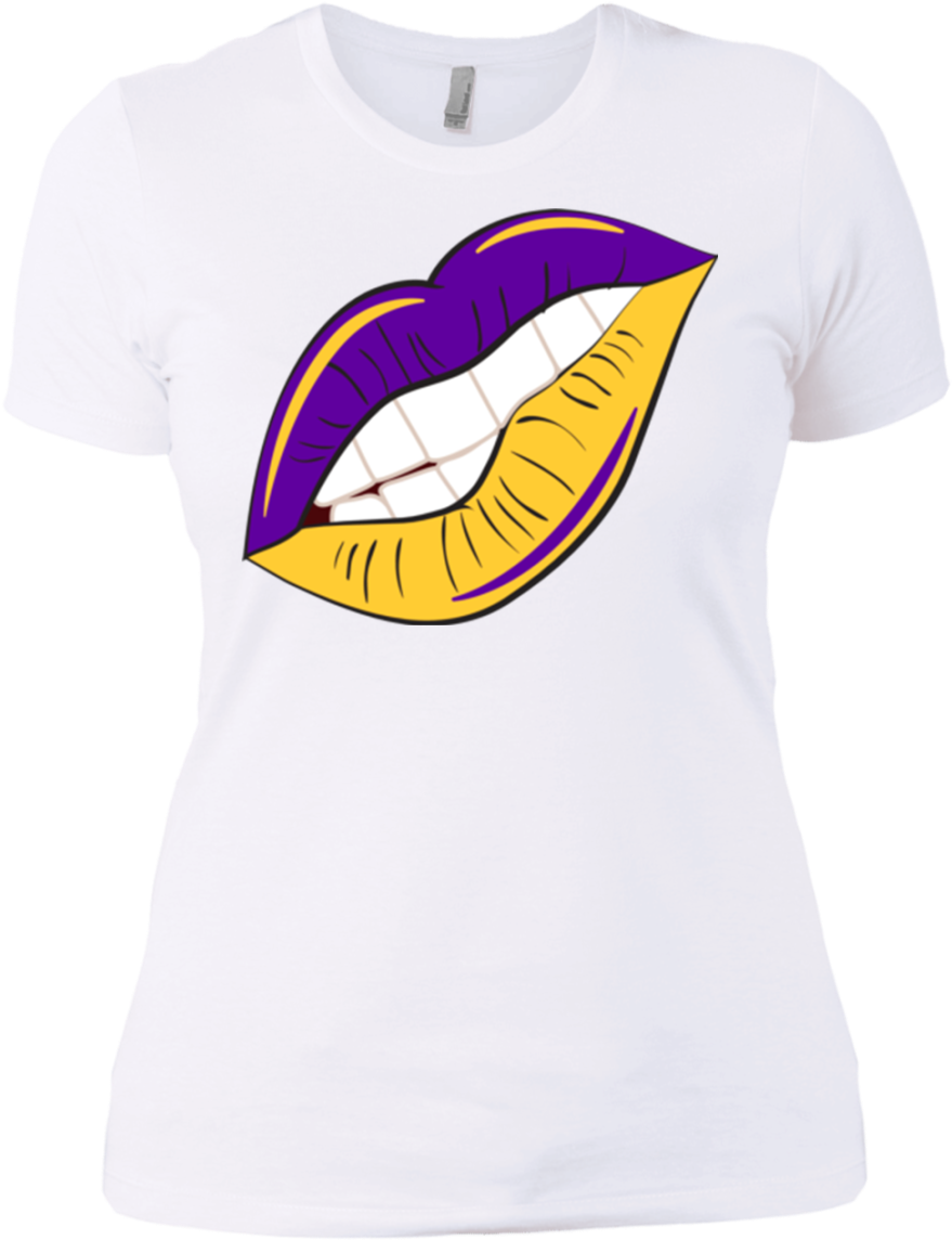 Purple And Gold Lips Slim Fit - Trumpeter Swan (1155x1155), Png Download