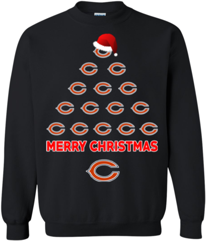 Chicago Bears Ugly Christmas Sweaters Merry Christmas - Ndt Technician T Shirts (480x480), Png Download