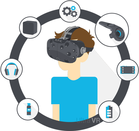 Htc Vive Guide Vr - Vr Clipart Png (480x441), Png Download