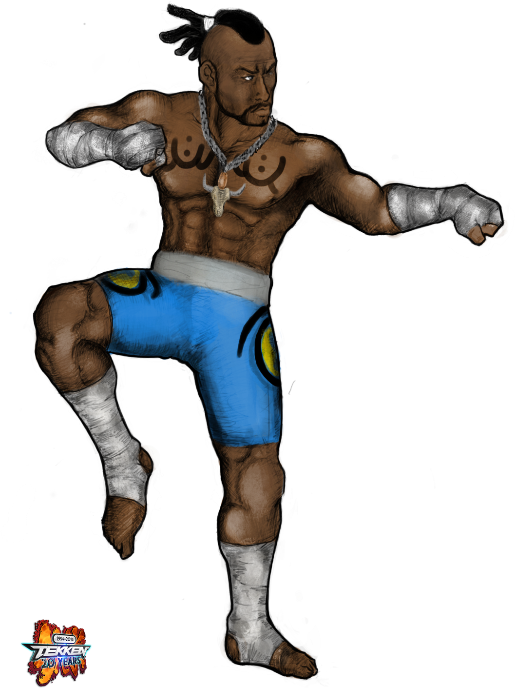 Bruce Irvin Tekken Anniversary Tribute On Game Art - Bruce Irvin Tekken (1067x1467), Png Download