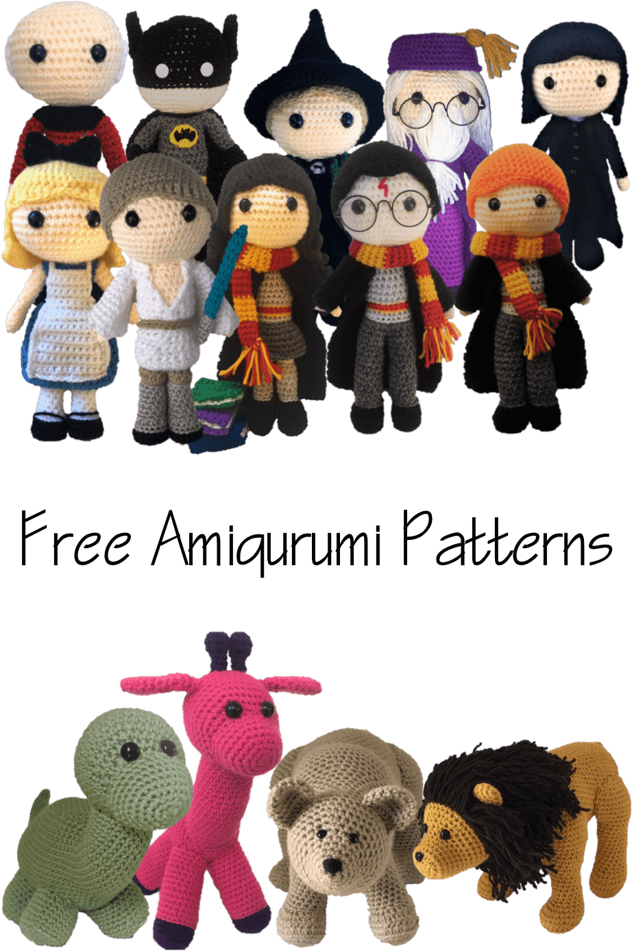Free Amigurumi Patterns Harry Potter Star Trek Batman - Amigurumi (981x1423), Png Download