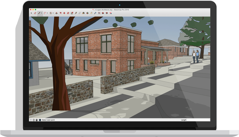 Email Your Model To A Client Who Has The Sketchup Viewer - Sketchup Vray Mac Os (1024x587), Png Download
