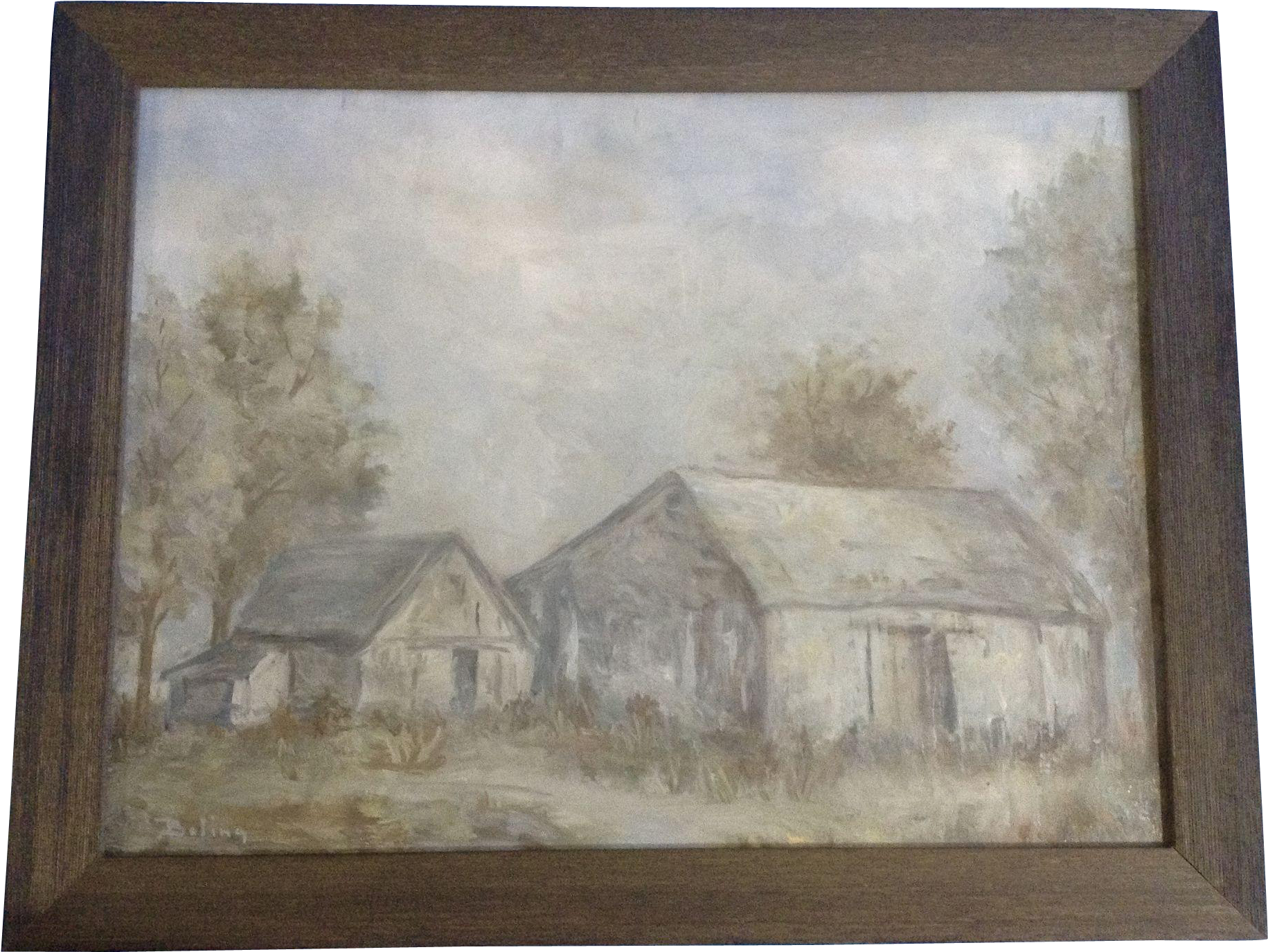 Boling, Oil Painting On Artist Board, Rural Homestead - Oil Painting (1830x1830), Png Download