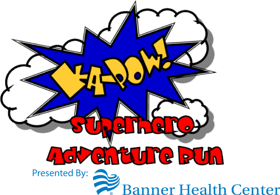 Ka-pow Superhero Adventure Run - Banner Health (915x638), Png Download