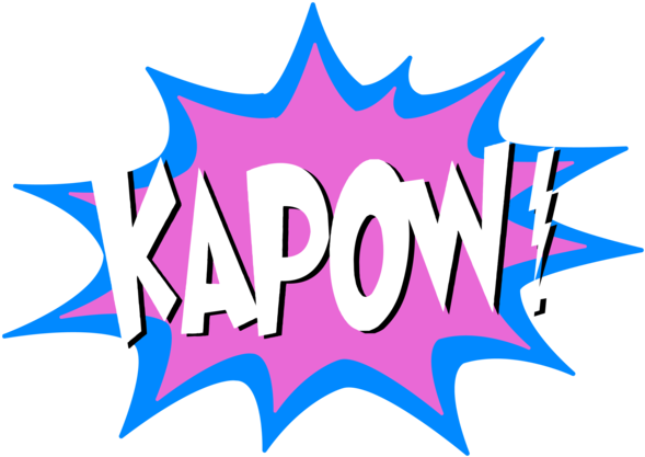 Kapow Comic (600x600), Png Download