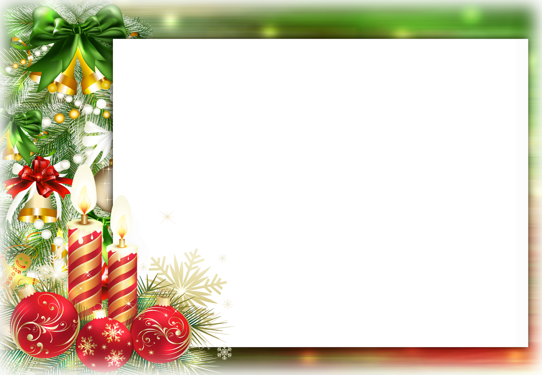 Efecto De Fotos De La Categoría - Marcos Navideños Para Tarjetas (1800x1246), Png Download