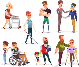 Set Of Vector Cartoon Illustrations Of People With - Personas Animadas (360x360), Png Download