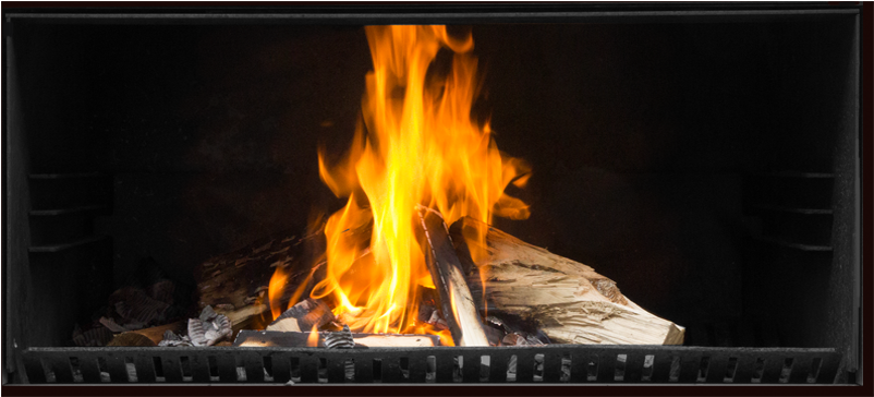 Drawn Fireplace Transparent - Fire In Fireplace (1600x575), Png Download