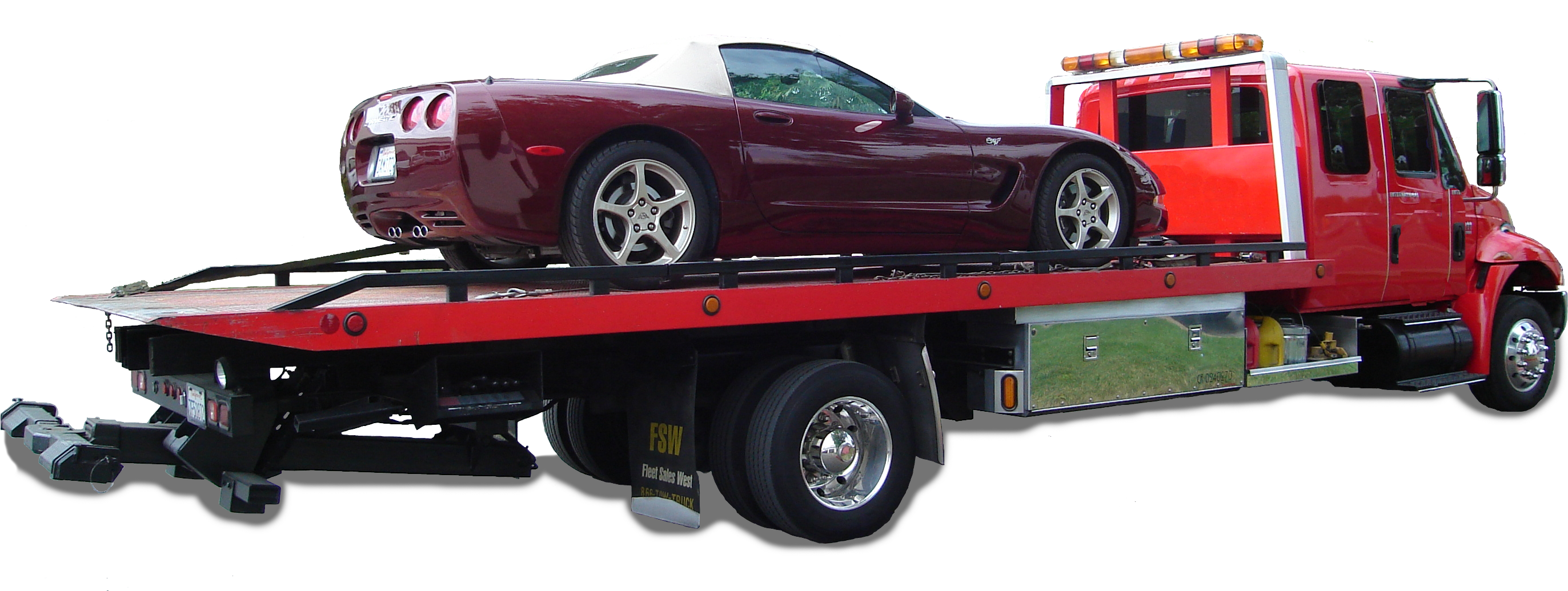 Tow Truck Flatbed Png (2789x1099), Png Download