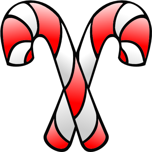Candy Cane Clip Art Clipart - Candy Cane (500x500), Png Download