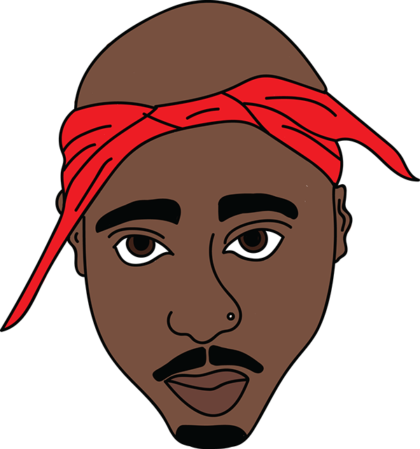 Tupac Clipart (600x641), Png Download