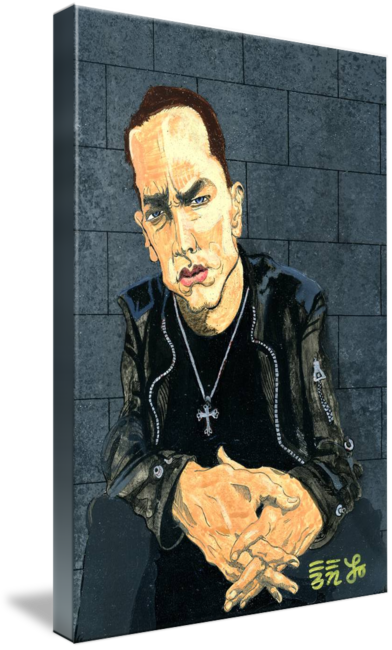 The Marshall Mathers Ap - Eminem Art (392x650), Png Download