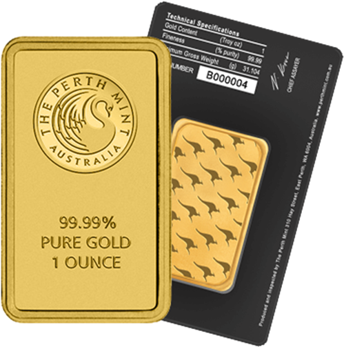 Perth Mint 1oz Gold Bar - Perth Mint 1 Oz Gold Bar (550x550), Png Download
