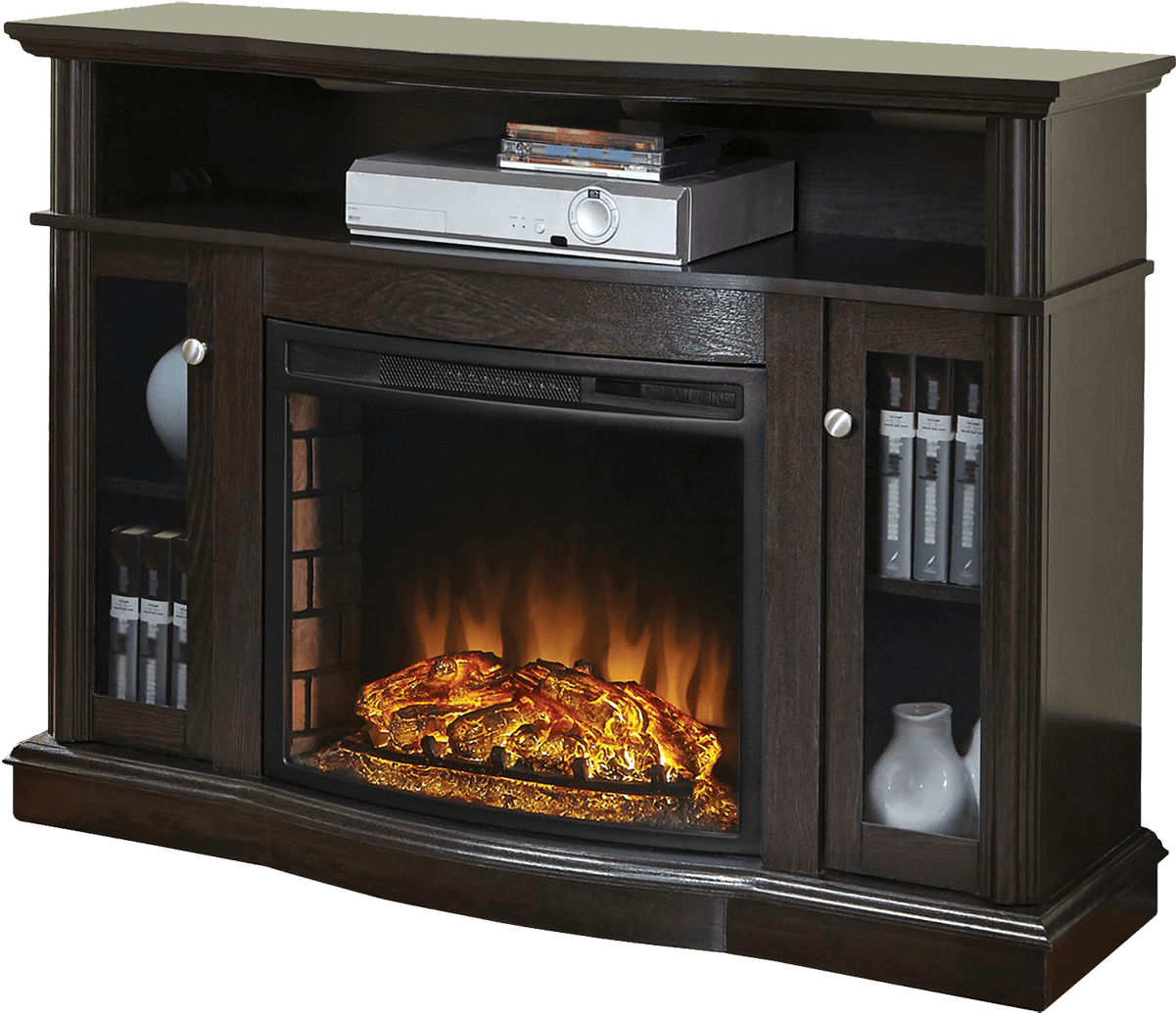 Pleasant Hearth Elliott Electric Media Fireplace - Fireplaces Tv Stands (1200x1200), Png Download