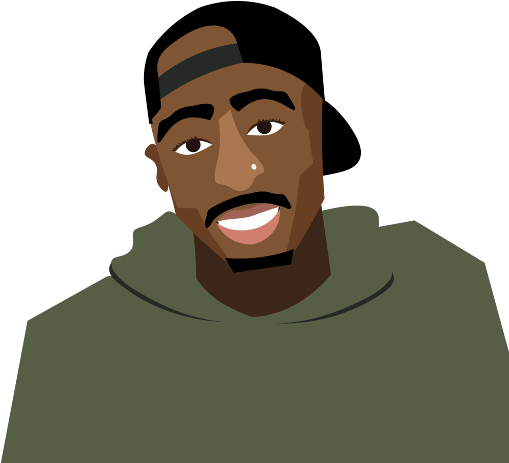Tupac - Tupac Shakur (1000x1000), Png Download