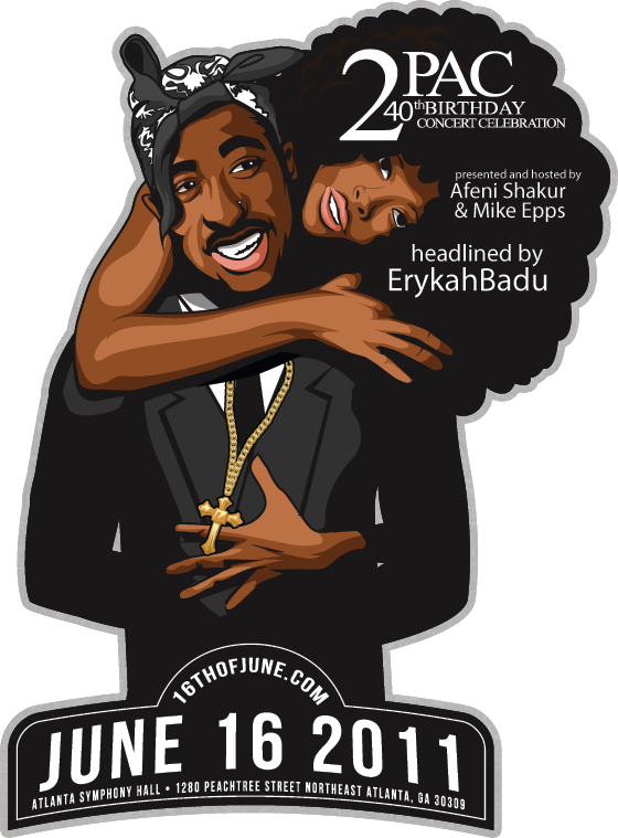 Numerous - Tupac 40th Birthday (560x759), Png Download