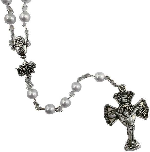 Deluxe First Communion Rosary - First Communion (600x600), Png Download