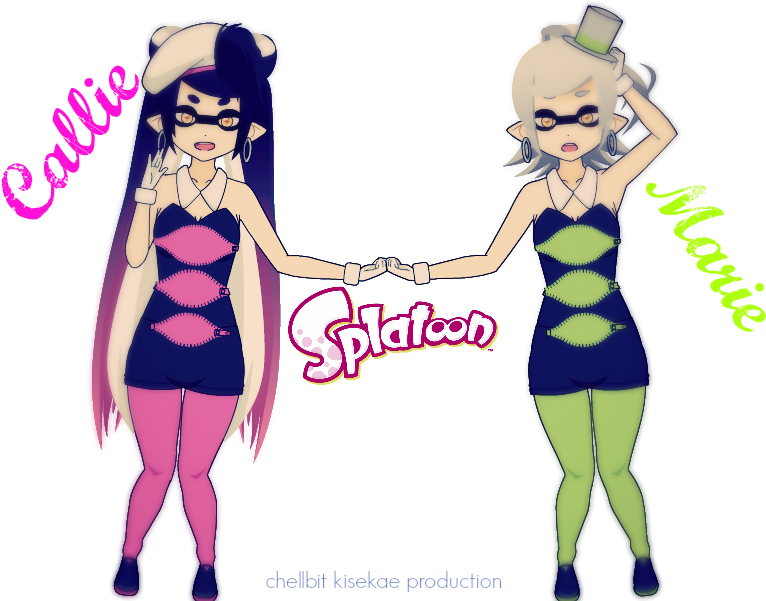 Splatoon Squid Sisters Exports By Chellbit On - Splatoon Human Squid Sisters (800x600), Png Download