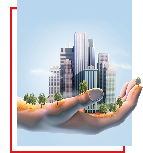 Imagine A City - Metropolitan Area (605x648), Png Download