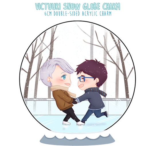 Victuuri Snow Globe Clear Acrylic Charm - Snow Globe (540x540), Png Download