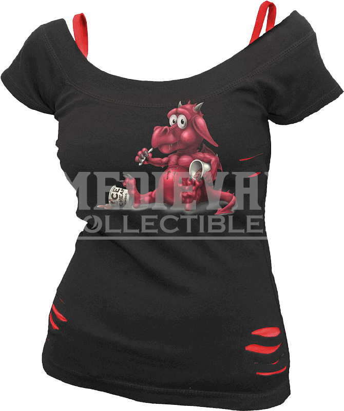 Comfort Feeding 2 In 1 Ripped Womens Shirt - Rock Pólók (800x800), Png Download